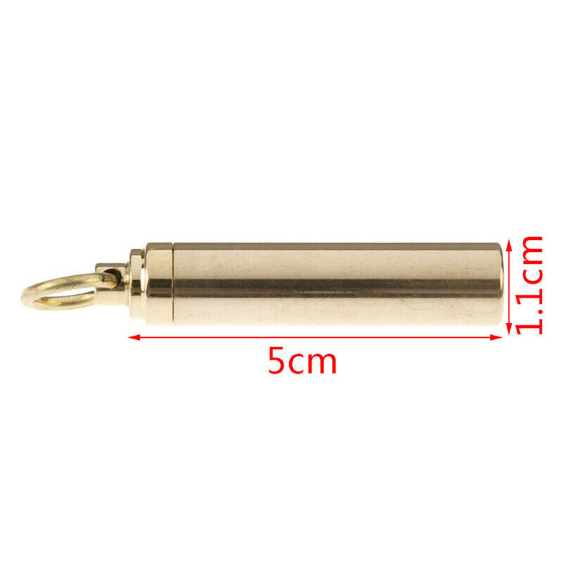 Portable Waterproof Pill Holder Case With Key Ring Medicine Seal Box EDC Tool TO