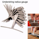 Luthier Stainless Steel String Action Ruler & Understring Radius Gauge Set