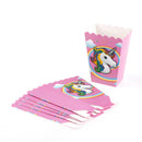 6pcs Prints Popcorn Cup Happy Birthday Party Candy Box for kids Gifts vz JC.