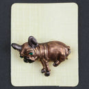 Cute Pug Dog Brooches Green Eyes Animal Corsage Pins Kids Girls Shirt Coat
