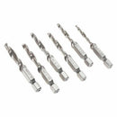 6pcs HSS Drill Tap Countersink Combination Deburr Bits Set With 1/4inch Hex