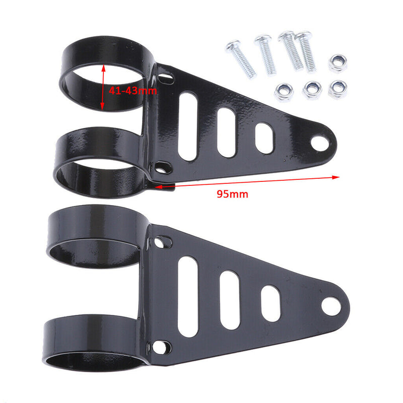 41-43mm Motorcycle Adjustable Headlight Mounting Bracket Head Lamp Holder Stand