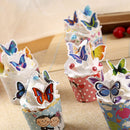 50x Butterflies Wedding Birthday  Rice Wafer Paper Cupcake Toppers LJ