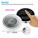 2X LED Car Cup Holder Lights Pad For CAR Interior Atmosphere Lamp Lights US