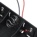 Black Plastic Battery Holder Case 2 Pcs for 3 x C 1.5V Batteries R2N9