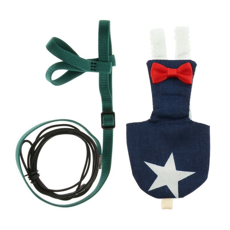 Pet Bird Parrot Nappy Diaper & Training Leash Harness Rope for Small Parrot