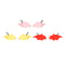 3pcs Women Chic Bat Shape Sunglasses Summer Designer Costume Sun Glasses