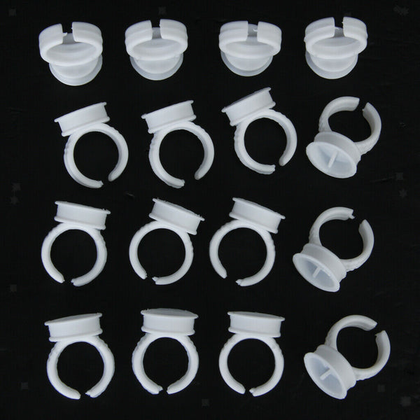 100pcs Disposable Adhesive Tattooing Ink Cups Pigment Holder Ring Large