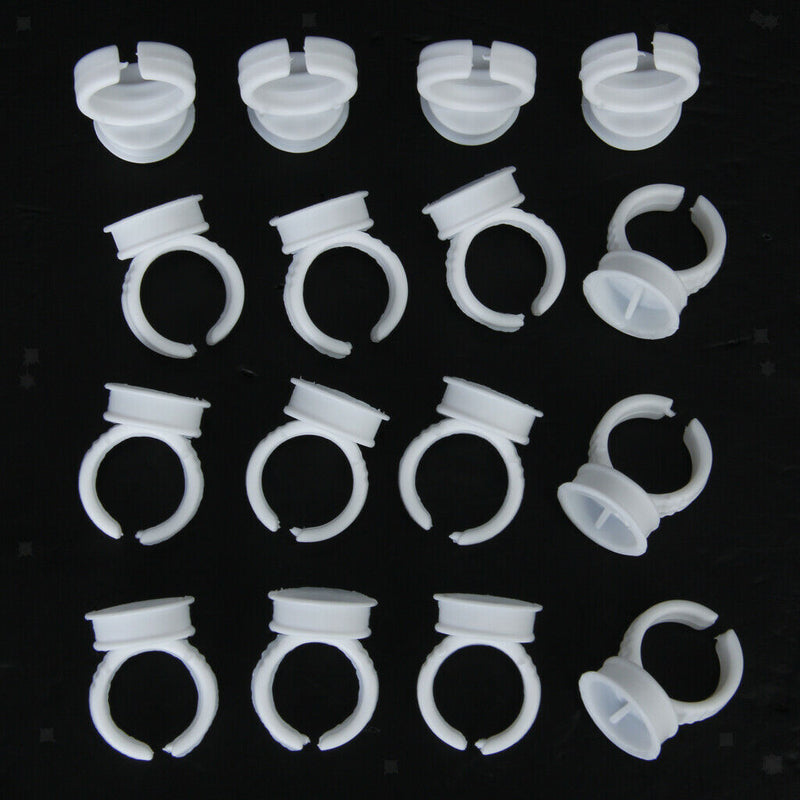100pcs Disposable Adhesive Tattooing Ink Cups Pigment Holder Ring Large