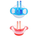 Non Spill Feeding Toddlers Suction Bowl 6pcs Tableware Set with Spoon Fork