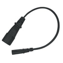 IEC320 C14 Male To C7 Female 0.98ft 2 Prong 0.75