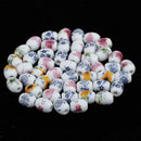 50x Loose Ceramic Spacer Beads Oval Charm for Jewelry Findings Mixed Color