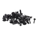 20 Pieces Black Plastic Holes Button Remachment Panel Repair Vehicle Clip 6