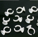 100Pcs Disposable Glue Ring Pallet Holder for Eyelash Extension Tattoo Pigmen KQ