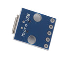 50Pcs Female Micro USB to DIP Adapter Converter 2.54mm PCB Breakout Board