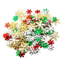 200Pcs Rainbow Sequin Snowflake Embellishments for Christmas Clothes Jewelry