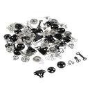 50 Sets Metal Hook and Eye Fastening Snap Button Closure Dress Hook for