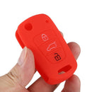 3 Button Silicone Flip Remote Key Case Cover Fob Car For AUDI A3 A4 A6 TT