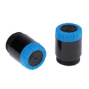2 Pcs Battery Screw On Cup Cover for Wireless Microphone Mic Black&Blue