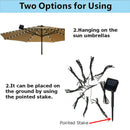 72 Led Solar Powered Umbrella Led String Light Outdoor Garden Wedding Decor