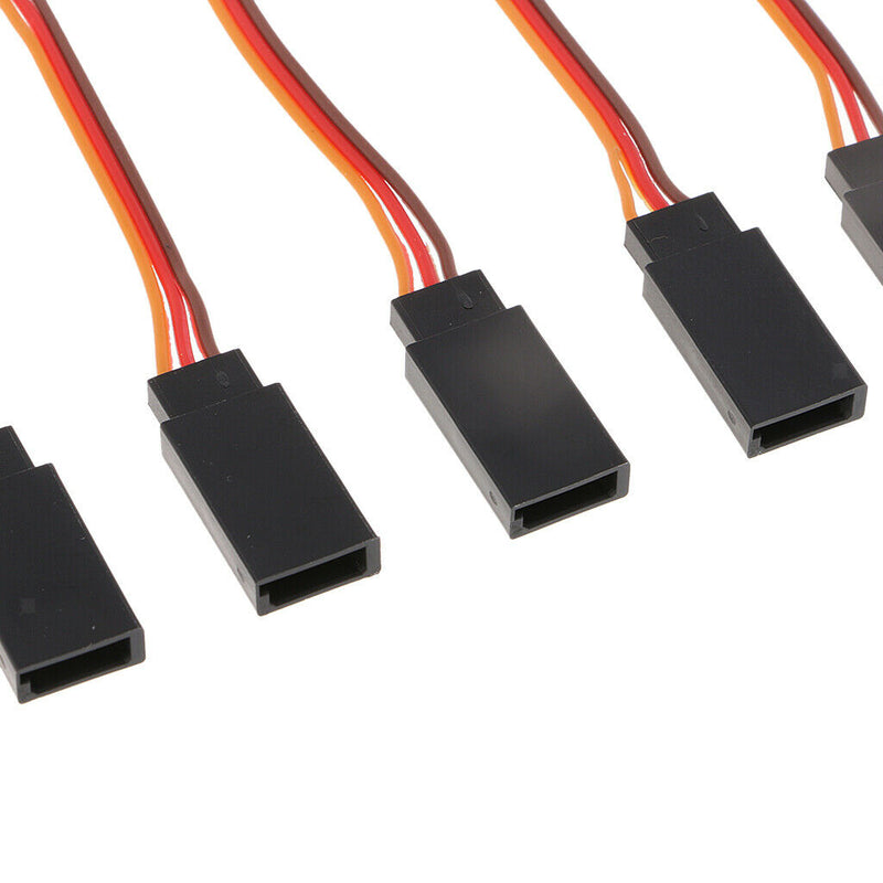 50mm Male to Female Servo Extension Lead Cable 3 Pin Futaba JR Connector 10Pack