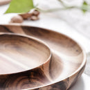 Double Layer Snacks Candy Wooden Plate Nut Dried Fruit Snack Fruit Dish Sto