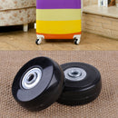 2PCS Luggage Suitcase Rubber Wheels Roller Axles Repair Replacement OD 50mmx20mm