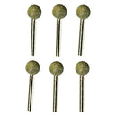 6pcs Round Head Grinding Bit Diamond Mounted Point 46 Grit 6/8/10/12/14/16mm