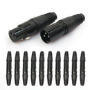 10 Pairs Of XLR 3-pin Male To Female Connection Microphone Cable Audio Adapter