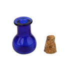 10 Mini Glass Bottle Jars Vials Bottle Pendant with Corks - Flat Bulb