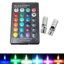 LED Car Lights Bulbs RGB Strobe Led Lamp Reading Lights Control With Remote H7H4
