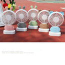 Cartoon Bear Mini Battery Powered USB Charging Hand Fan Suitable for Office