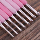 8Pcs Soft Grip Crochet Hook Set with Case and Scissor for Adults 2.5mm-6.0mm