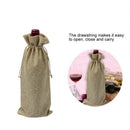 12Pcs Durable Wine Bags Burlap Red Wine Bottle Glass Bag Travel Pouch Gift WB6N6