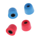 Earbud Memory Foam Eartips Earplug Tips For InEar Headphone 4.5mm Red + Blue