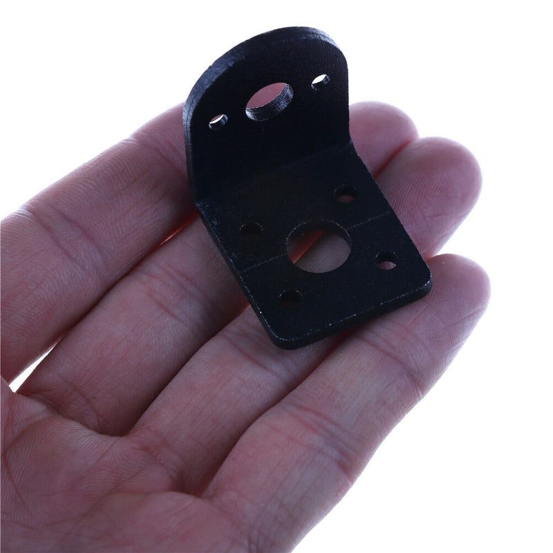 Black Metal L Shaped Mounting Bracket Holder for 25mm Gear Motor   Z