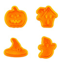 Halloween Pumpkin Ghost Theme Plastic Cookie Cutter Plunger Cake Decora Tool Gw