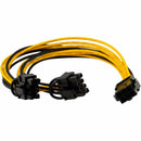 PCI Express Power Splitter Cable 6-pin to 2x6+2-pin(6-pin/8-pin)18 AWG