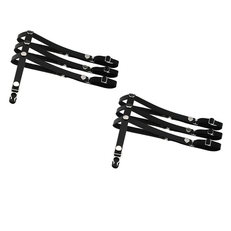 2pcs Punk Rivet Garters Belt 3 Straps Leg Ring Band Adjustable Suspenders Leg