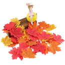3 Color 300 PCS Artificial Cloth Maple Leaves Multicolor Autumn Fall Leaf F H6S3