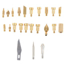 22PCS Wood Burning Tool Kits Craft Set Soldering Pyrography Art Pen Brass Tips,a