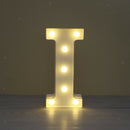 White Large Plastic Marquee Freestanding Alphabet LED Light UP Letters I