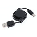 USB Type C Cable, Retractable USB C to USB A Charger Hidden Data Sync & Charging
