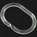 12Pcs Plastic Bathroom Shower Curtain Hooks Rings - Clear S1K5