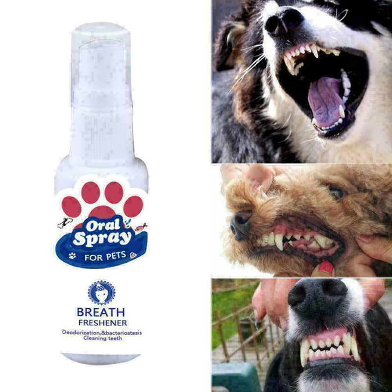 Pet Dog Puppy Breath Freshener Mouth Oral SprayFresh New Care Dental Breath E0X2