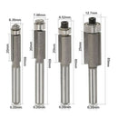 1/4" & 5/16" & 3/8" & 1/2" Bearing Diameter Flush Trim Pattern Router Bit
