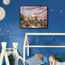DIY Digital Oil Painting By Numbers River Peach Blossom Landscape Picture