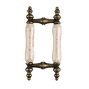2x Retro Marble Cracks Ceramic Drawer Handle Cupboard Wall Cabinet Knob