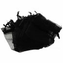 Organza Jewelry Wedding Gift Pouch Bags, 7x9cm Black