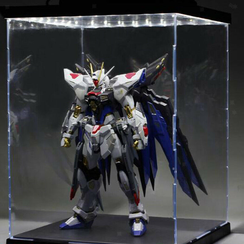 Clear Acrylic Display Case with Black Base, 8.27x8.27x7.87inch